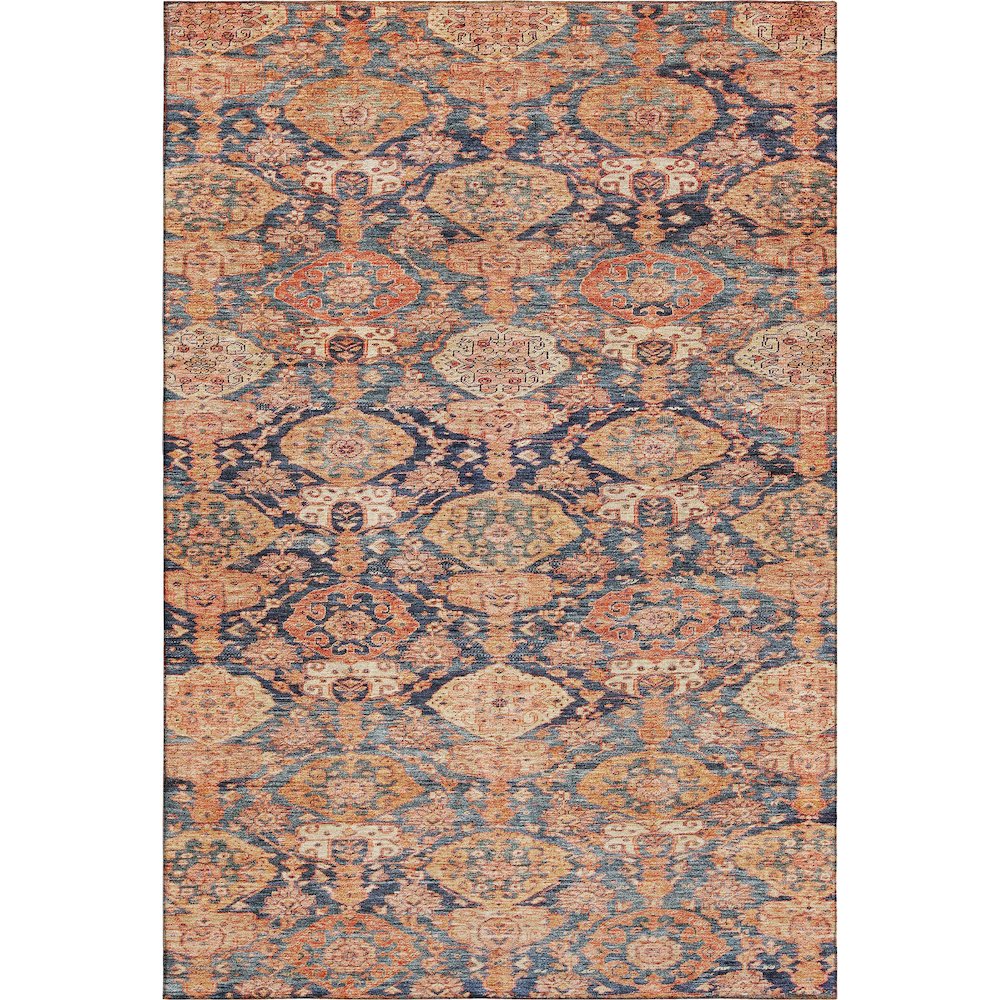 Premium Machine Washable Mayfield AMF1084 Terracotta 5' x 7'6" Rug. Picture 1