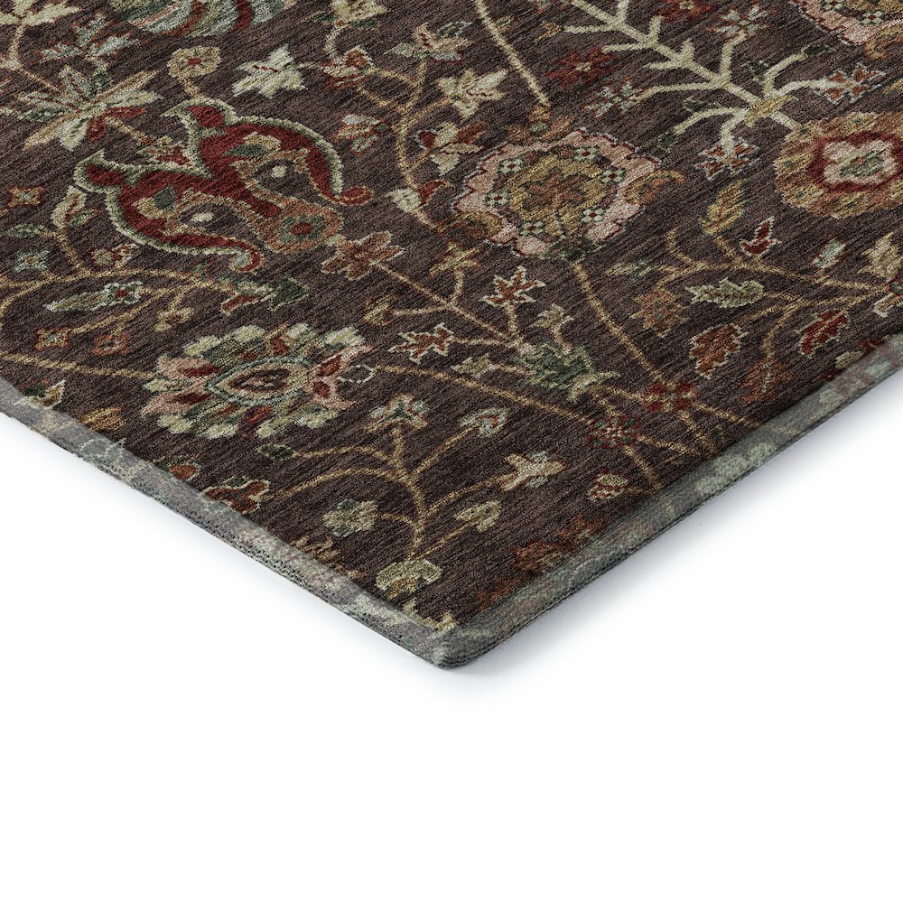 Premium Machine Washable Mayfield AMF1085 Chocolate 2'6" x 3'10" Rug. Picture 3