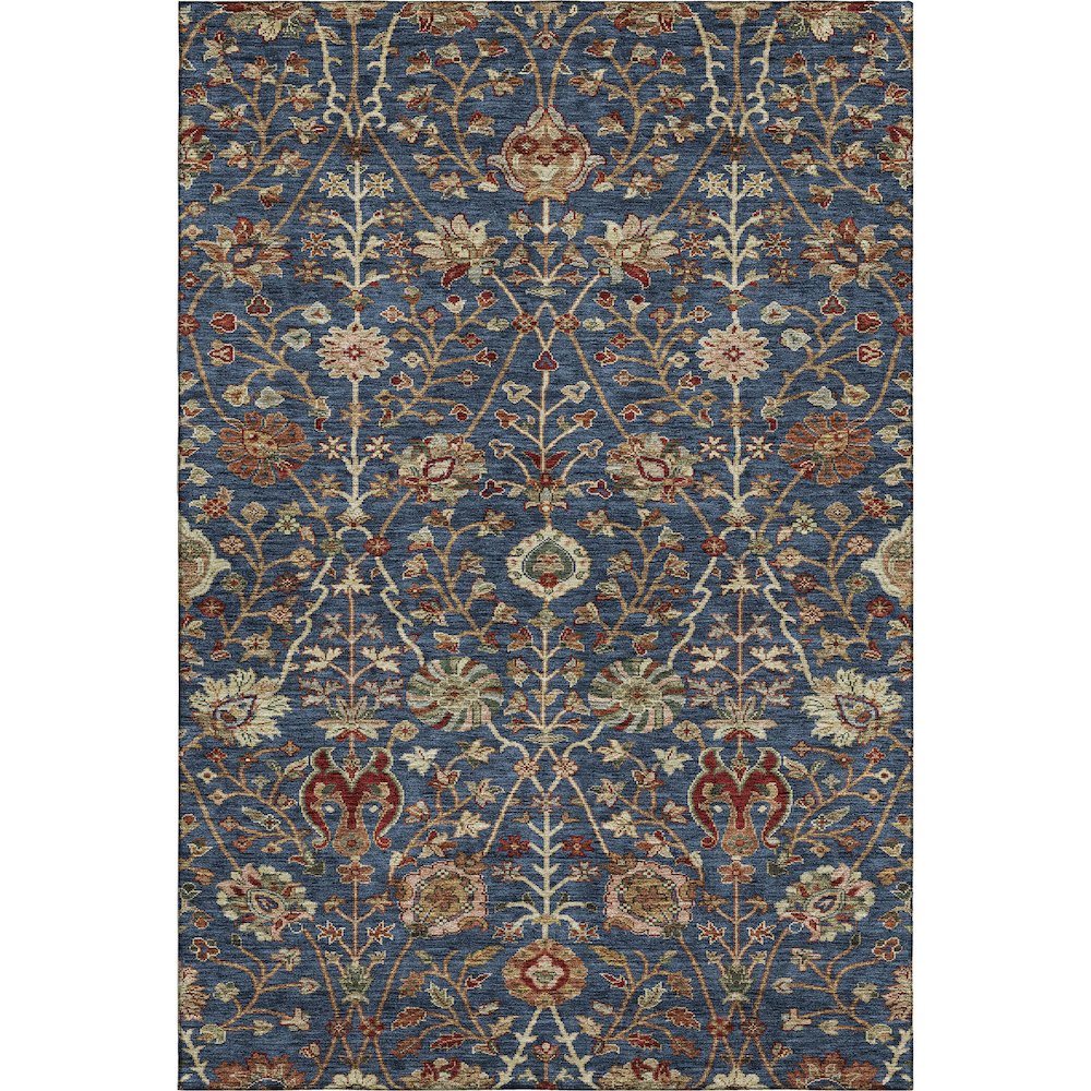 Premium Machine Washable Mayfield AMF1085 Navy 5' x 7'6" Rug. Picture 1