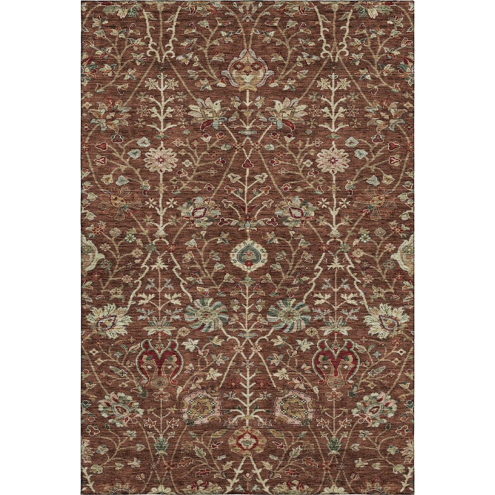 Premium Machine Washable Mayfield AMF1085 Paprika 5' x 7'6" Rug. Picture 1