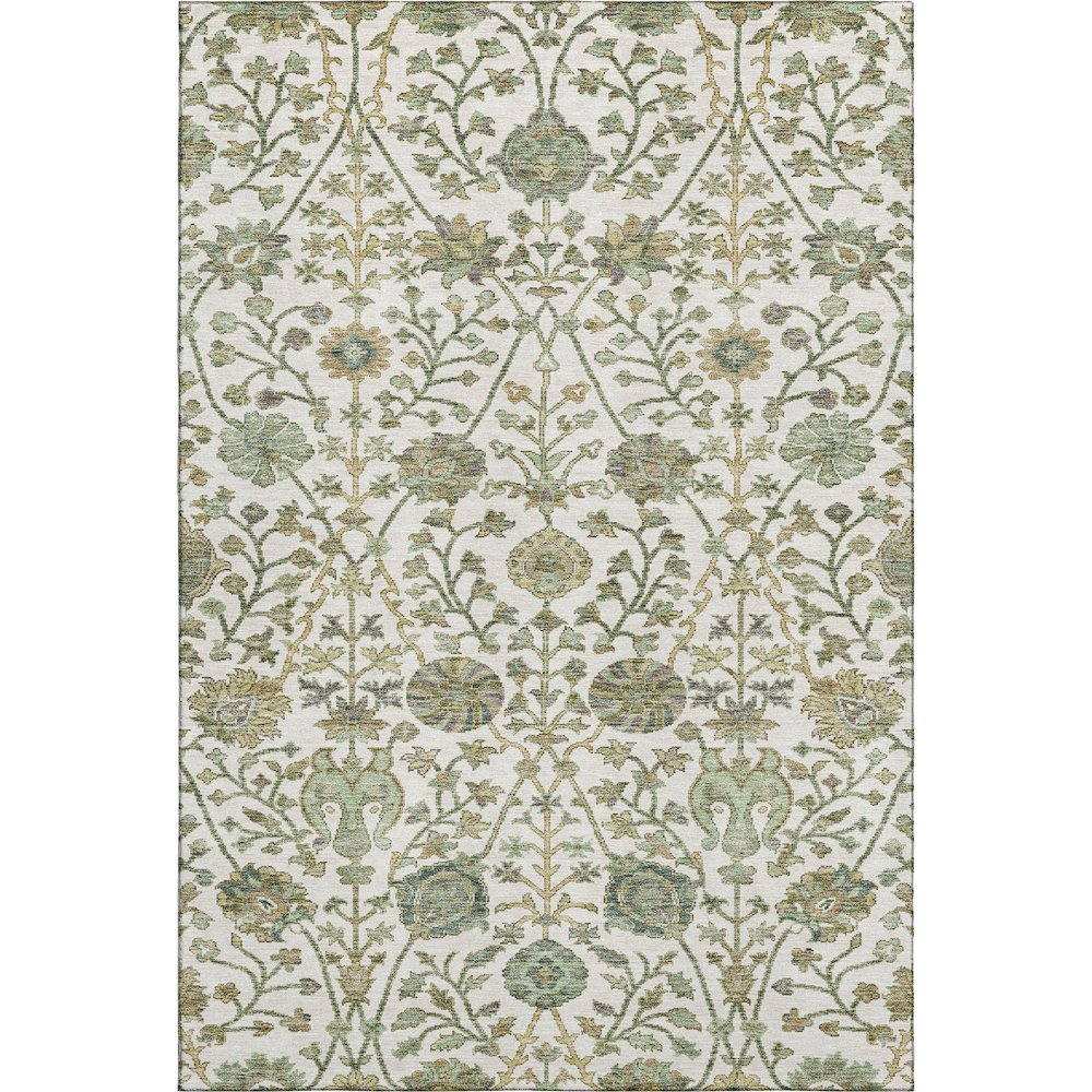 Premium Machine Washable Mayfield AMF1087 Ivory 5' x 7'6" Rug. Picture 1