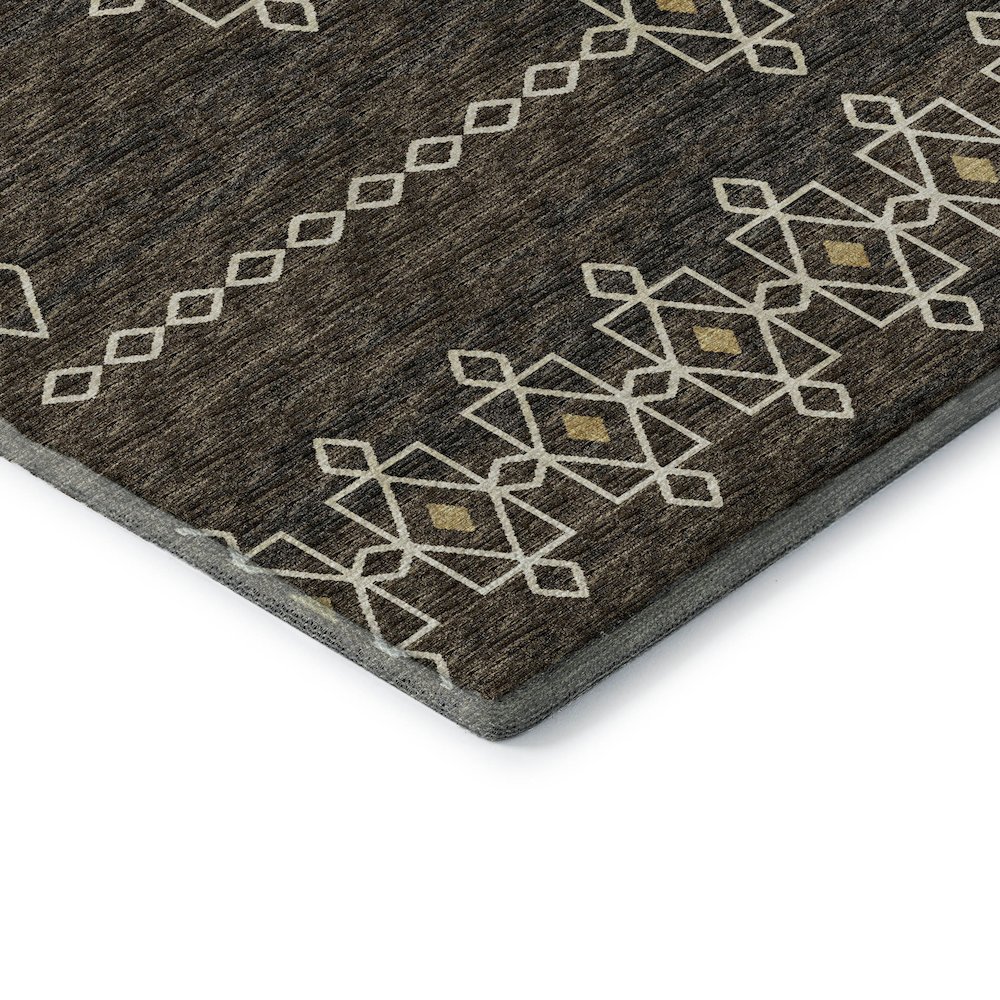 Premium Machine Washable Mayfield  Brown 2'6" x 3'10" Rug. Picture 3