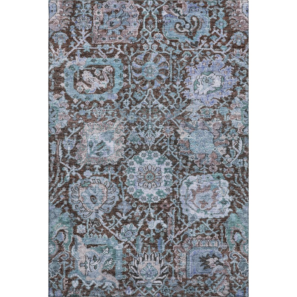 Premium Machine Washable Mayfield AMF1101 Chocolate 5' x 7'6" Rug. Picture 1