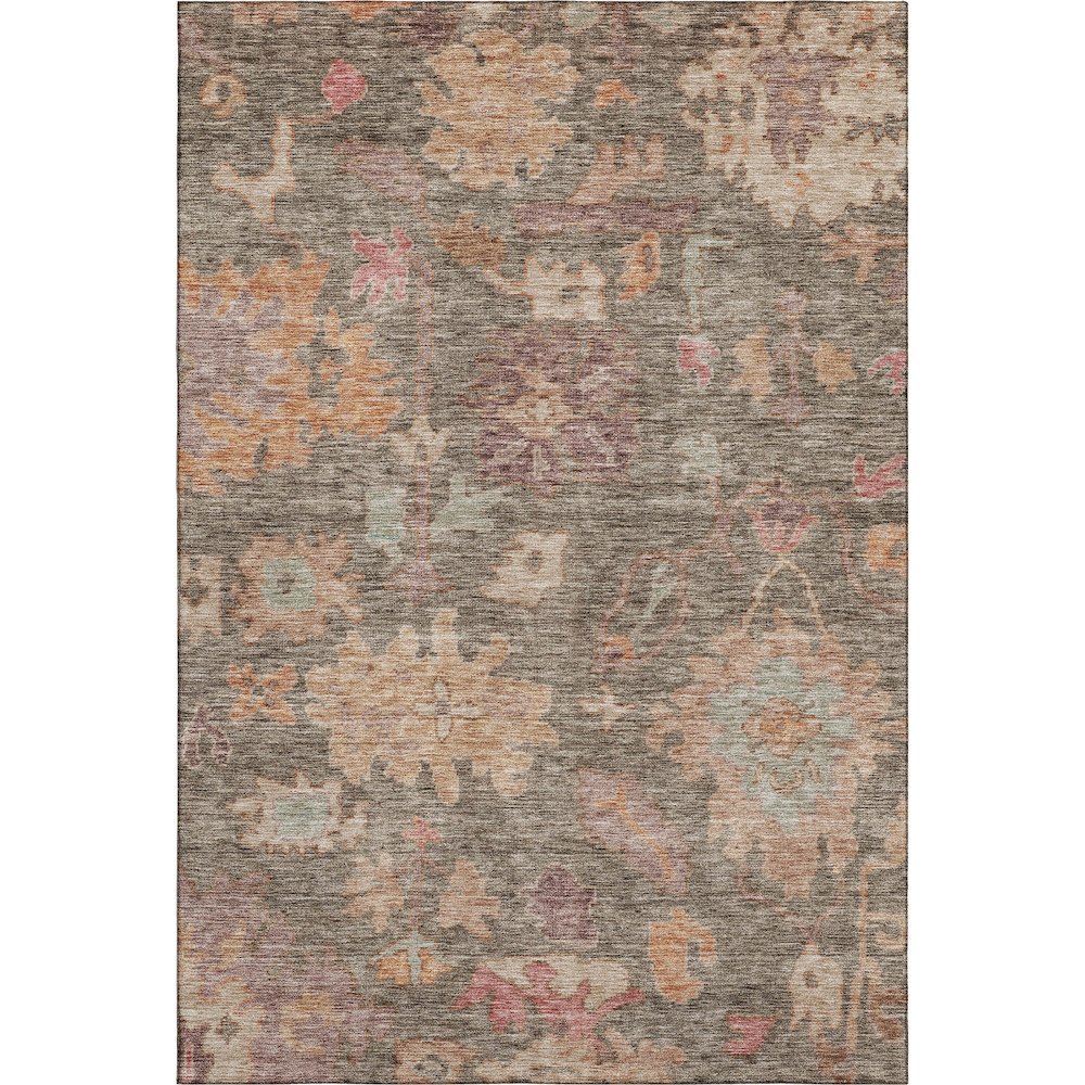 Premium Machine Washable Mayfield AMF1108 Brown 5' x 7'6" Rug. Picture 1
