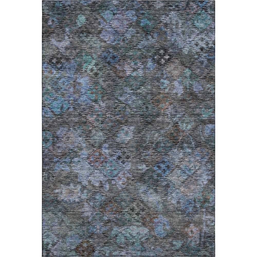 Premium Machine Washable Mayfield AMF1109 Teal 5' x 7'6" Rug. Picture 1