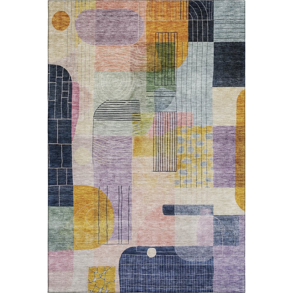 Premium Machine Washable Mayfield AMF1116 Plum 5' x 7'6" Rug. Picture 1