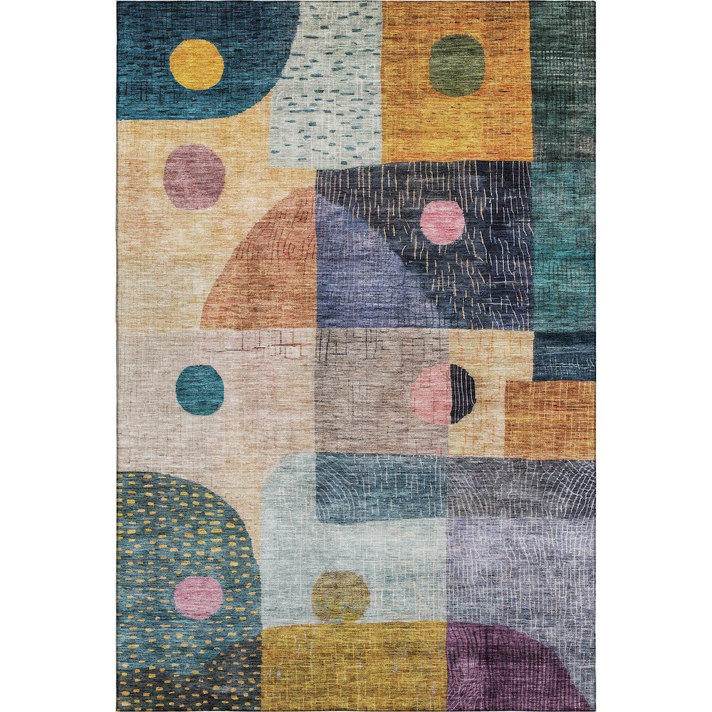 Premium Machine Washable Mayfield AMF1117 Green 5' x 7'6" Rug. Picture 1