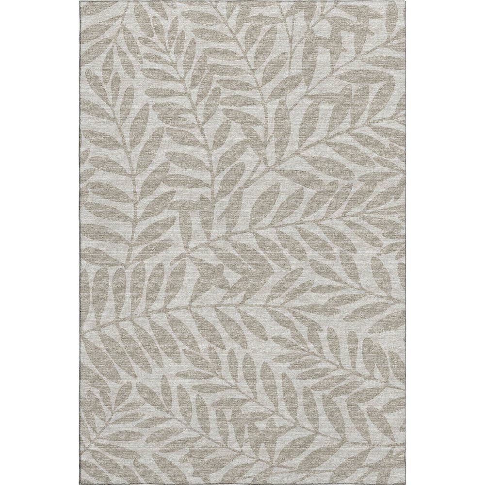 Premium Machine Washable Mayfield  Taupe 5' x 7'6" Rug. Picture 1