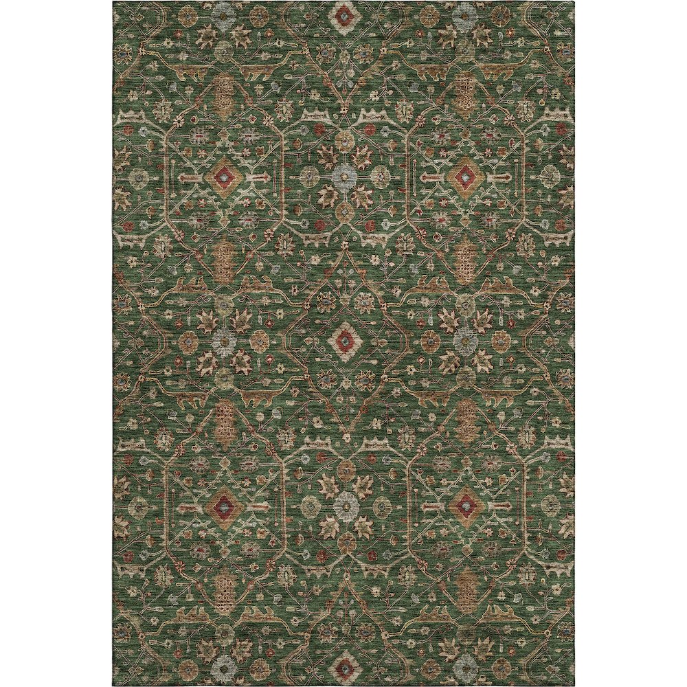 Premium Machine Washable Mayfield AMF1130 Emerald 5' x 7'6" Rug. Picture 1