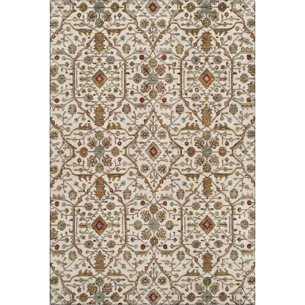 Premium Machine Washable Mayfield AMF1130 Ivory 5' x 7'6" Rug. Picture 1