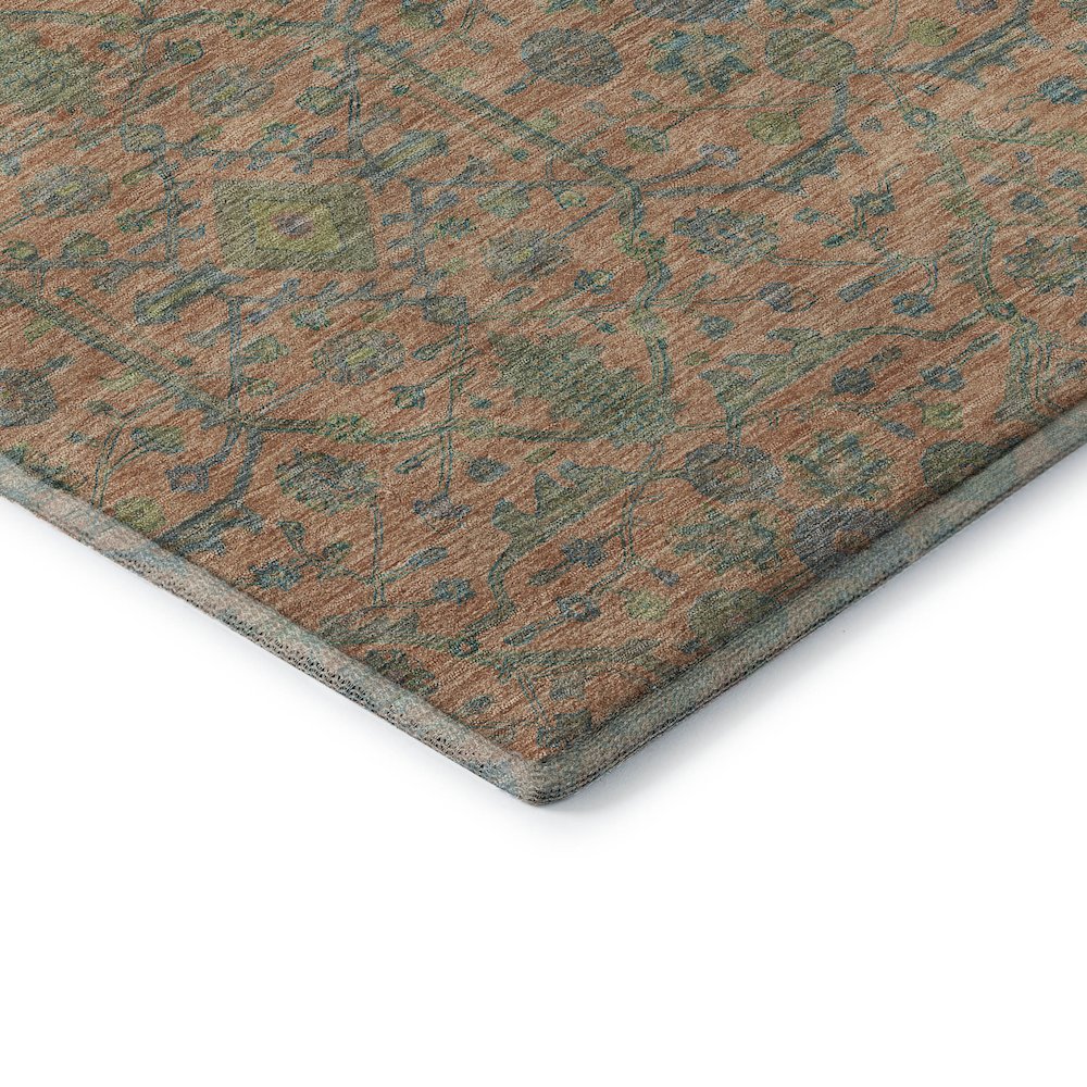 Premium Machine Washable Mayfield AMF1131 Coral 2'6" x 3'10" Rug. Picture 3