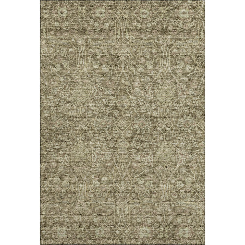 Premium Machine Washable Mayfield AMF1133 Brown 5' x 7'6" Rug. Picture 1