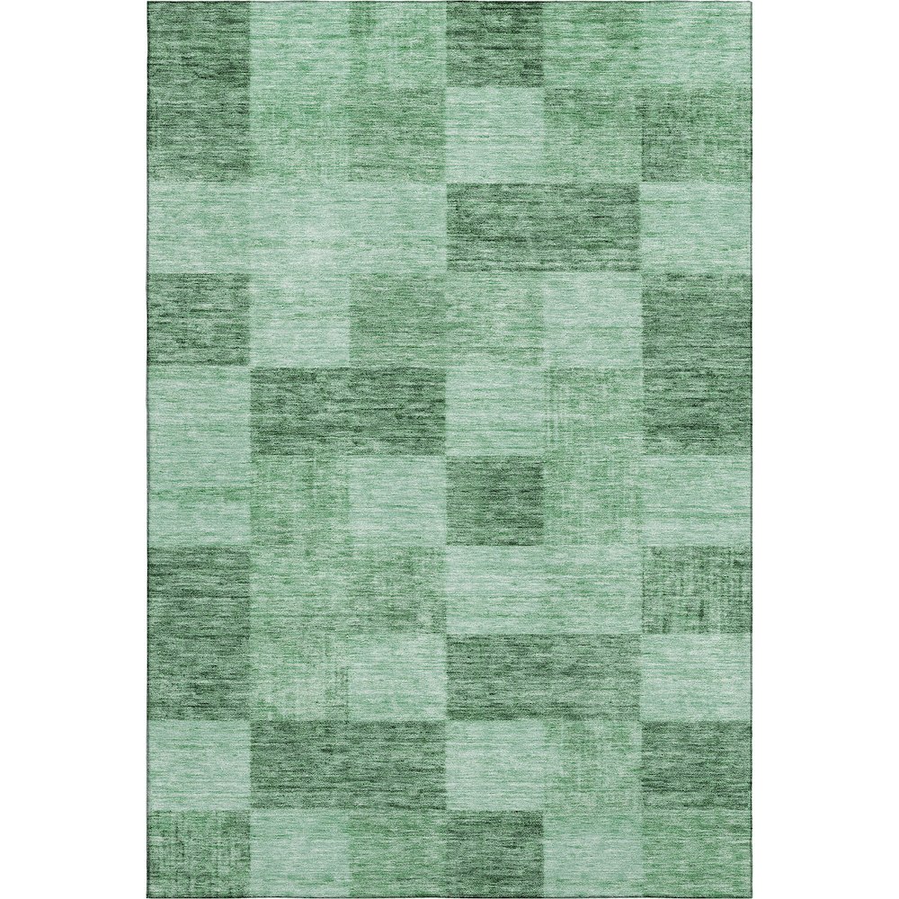 Premium Machine Washable Mayfield AMF1139 Green 5' x 7'6" Rug. Picture 1