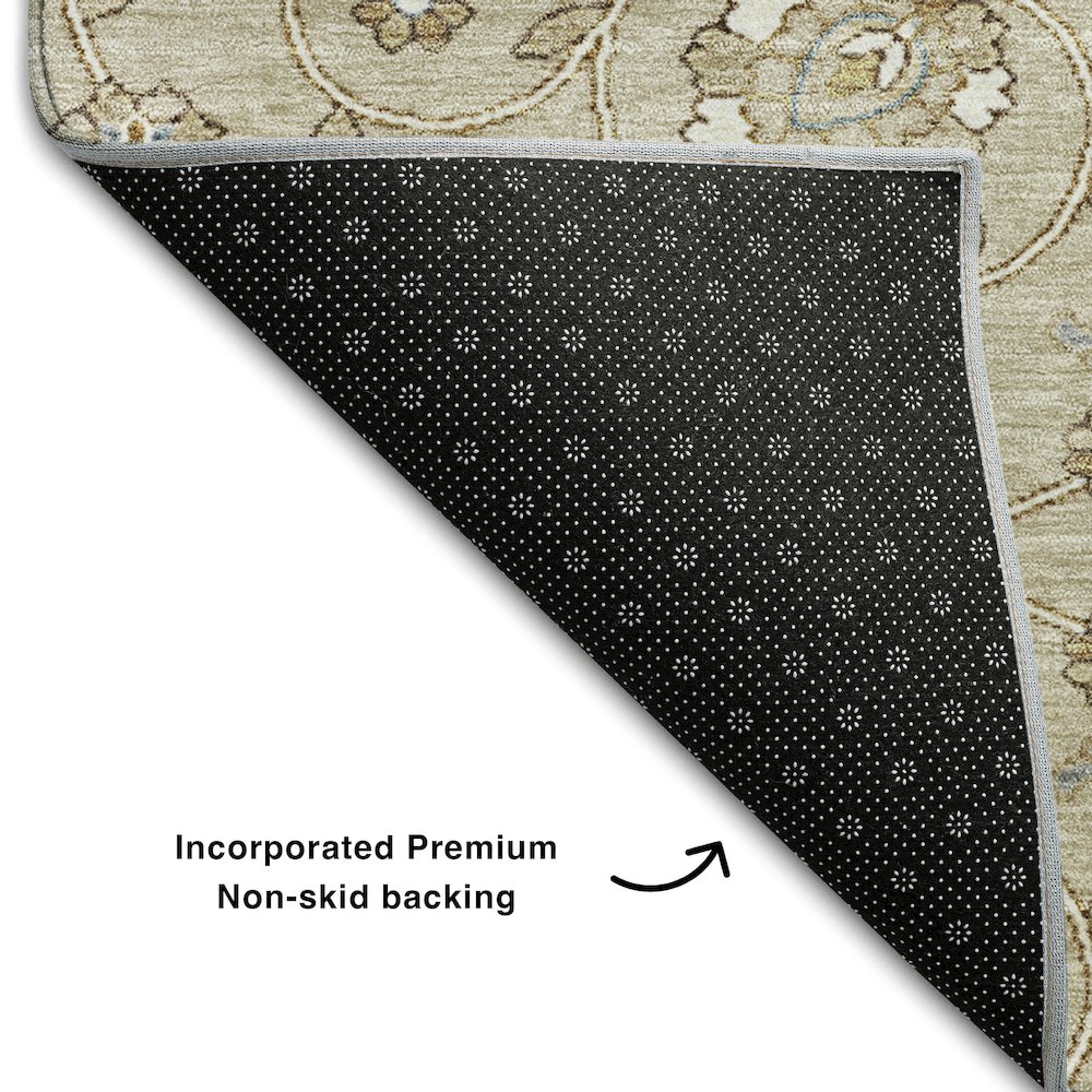 Premium Machine Washable Mayfield AMF1149 Beige 2'6" x 3'10" Rug. Picture 2