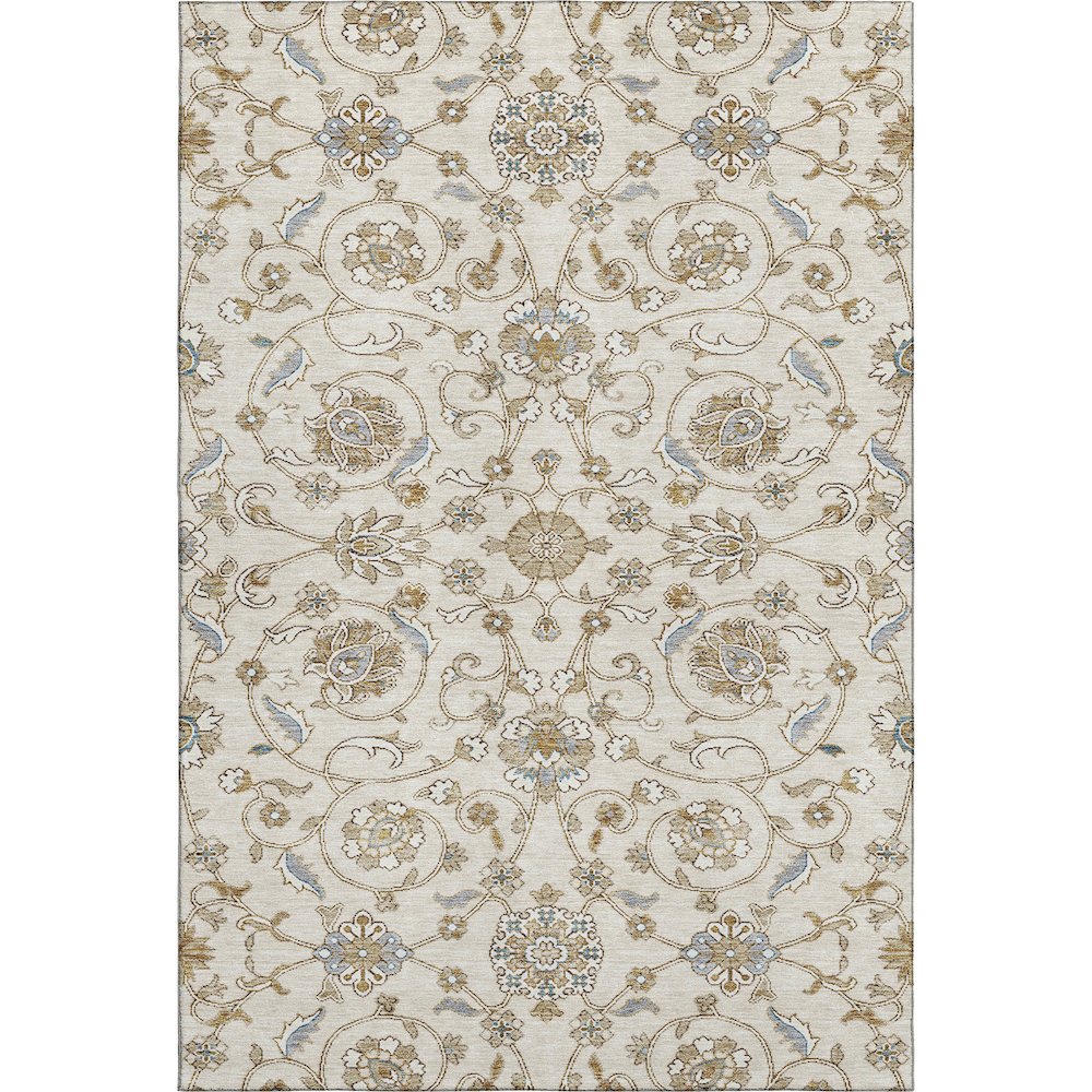 Premium Machine Washable Mayfield AMF1149 Ivory 5' x 7'6" Rug. Picture 1