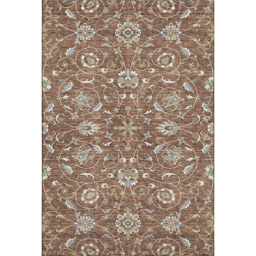 Premium Machine Washable Mayfield AMF1149 Paprika 5' x 7'6" Rug. Picture 1