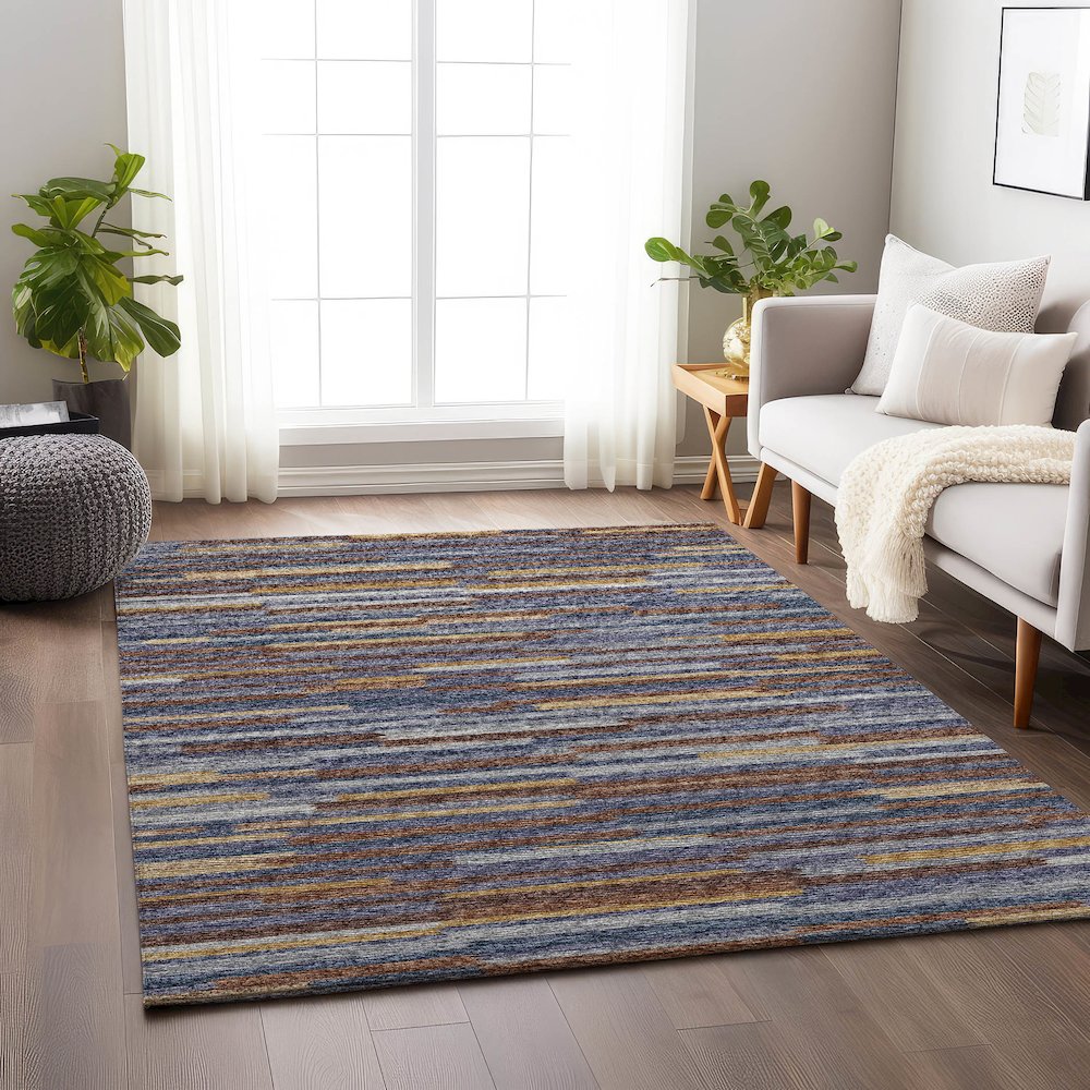 Premium Machine Washable Mayfield  Landscape 5' x 7'6" Rug. Picture 5
