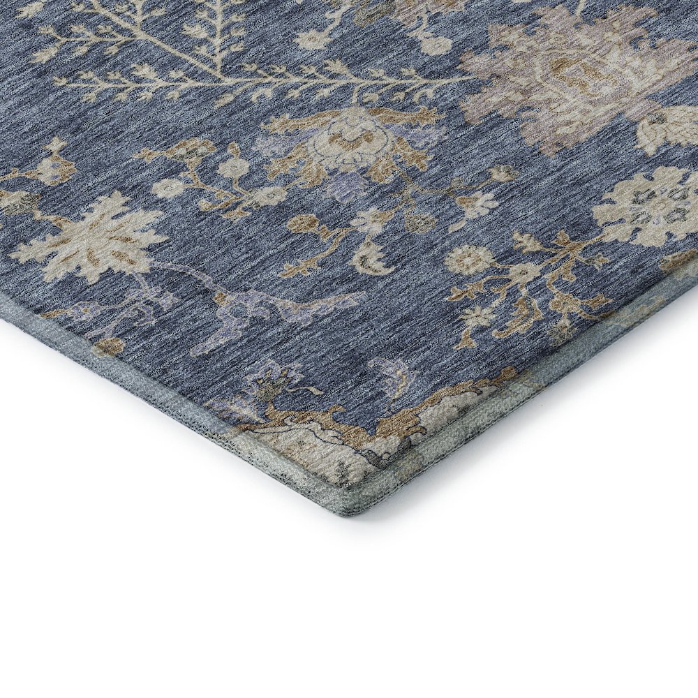 Premium Machine Washable Mayfield AMF1156 Blue 2'6" x 3'10" Rug. Picture 3