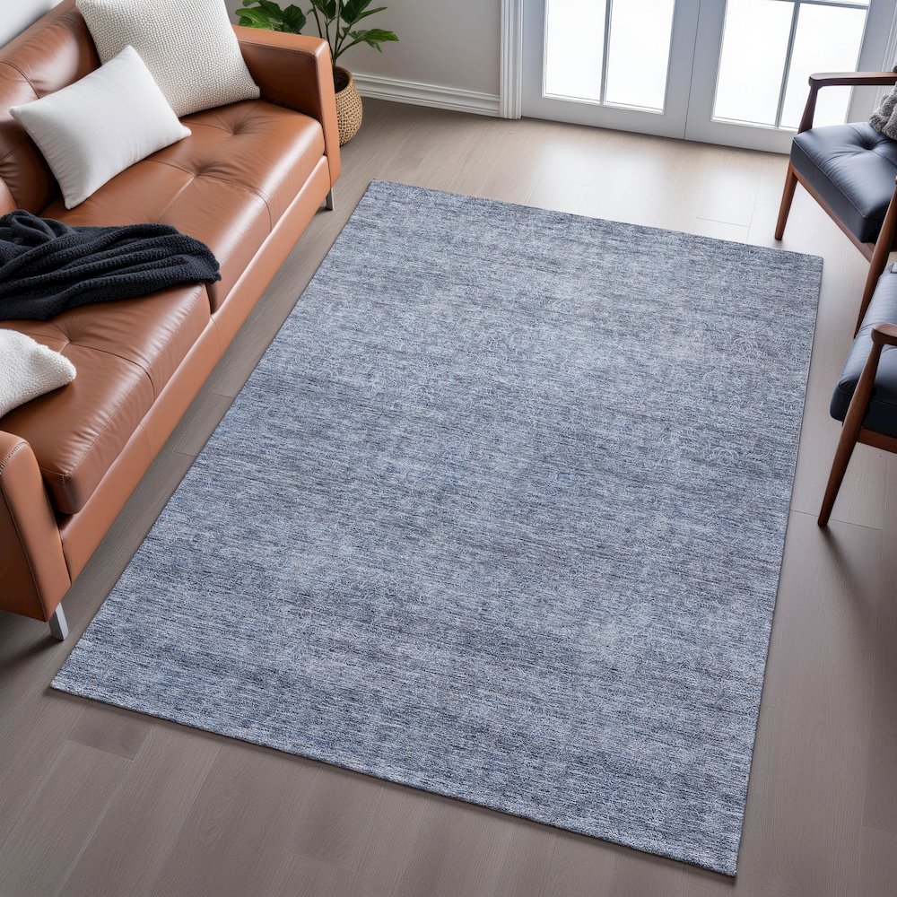Premium Machine Washable Mayfield AMF1163 Sky 5' x 7'6" Rug. Picture 6