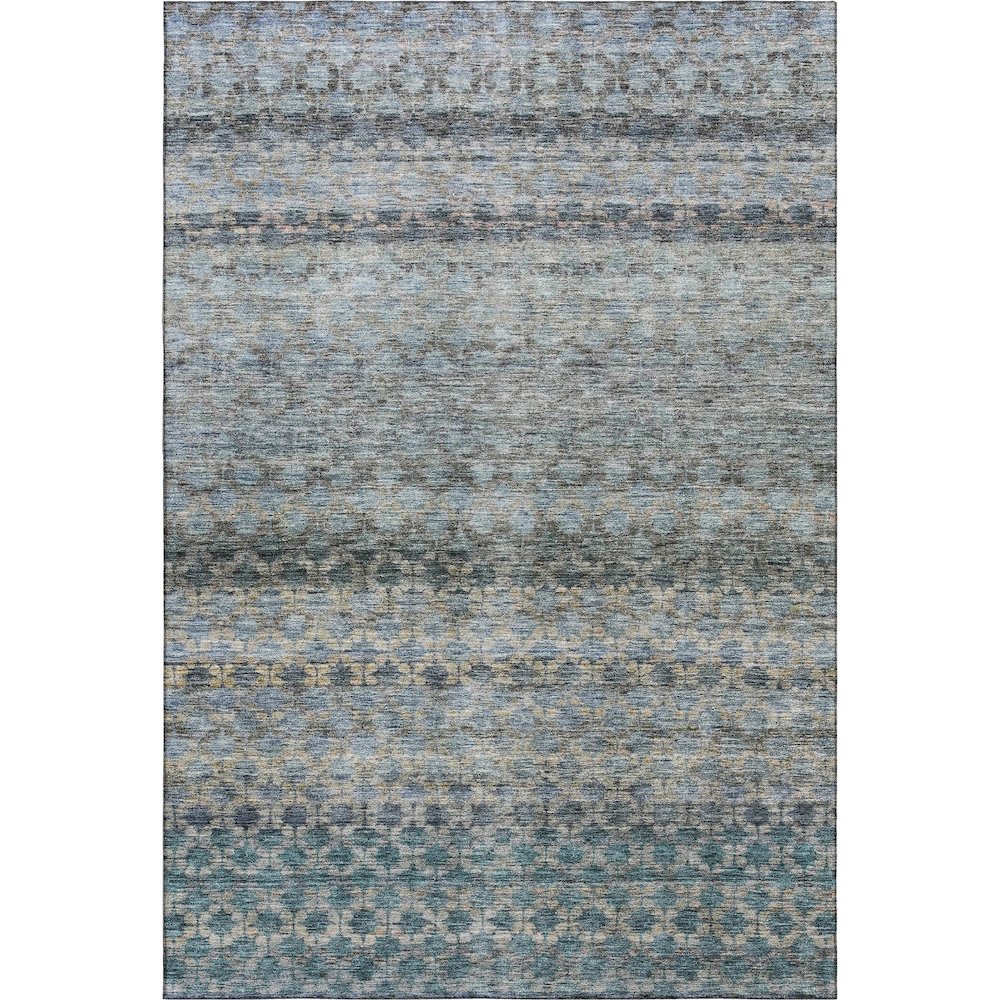 Premium Machine Washable Mayfield AMF1168 Blue 5' x 7'6" Rug. Picture 1