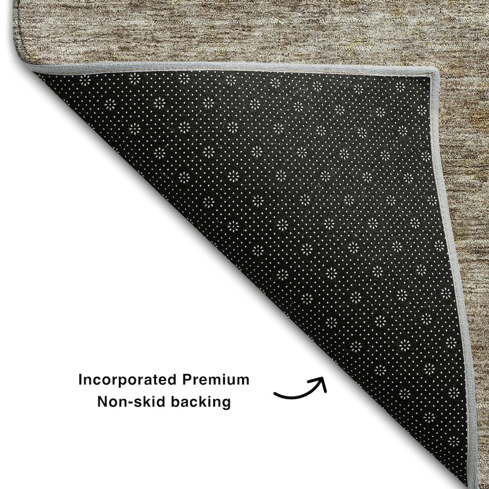 Premium Machine Washable Mayfield AMF1170 Brown 2'6" x 3'10" Rug. Picture 2