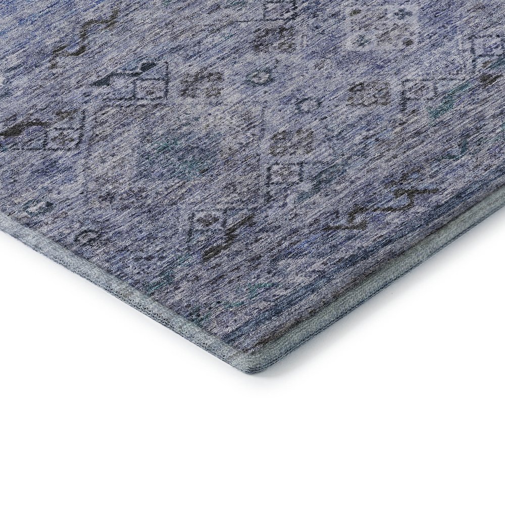 Premium Machine Washable Mayfield AMF1219 Blue 2'6" x 3'10" Rug. Picture 3