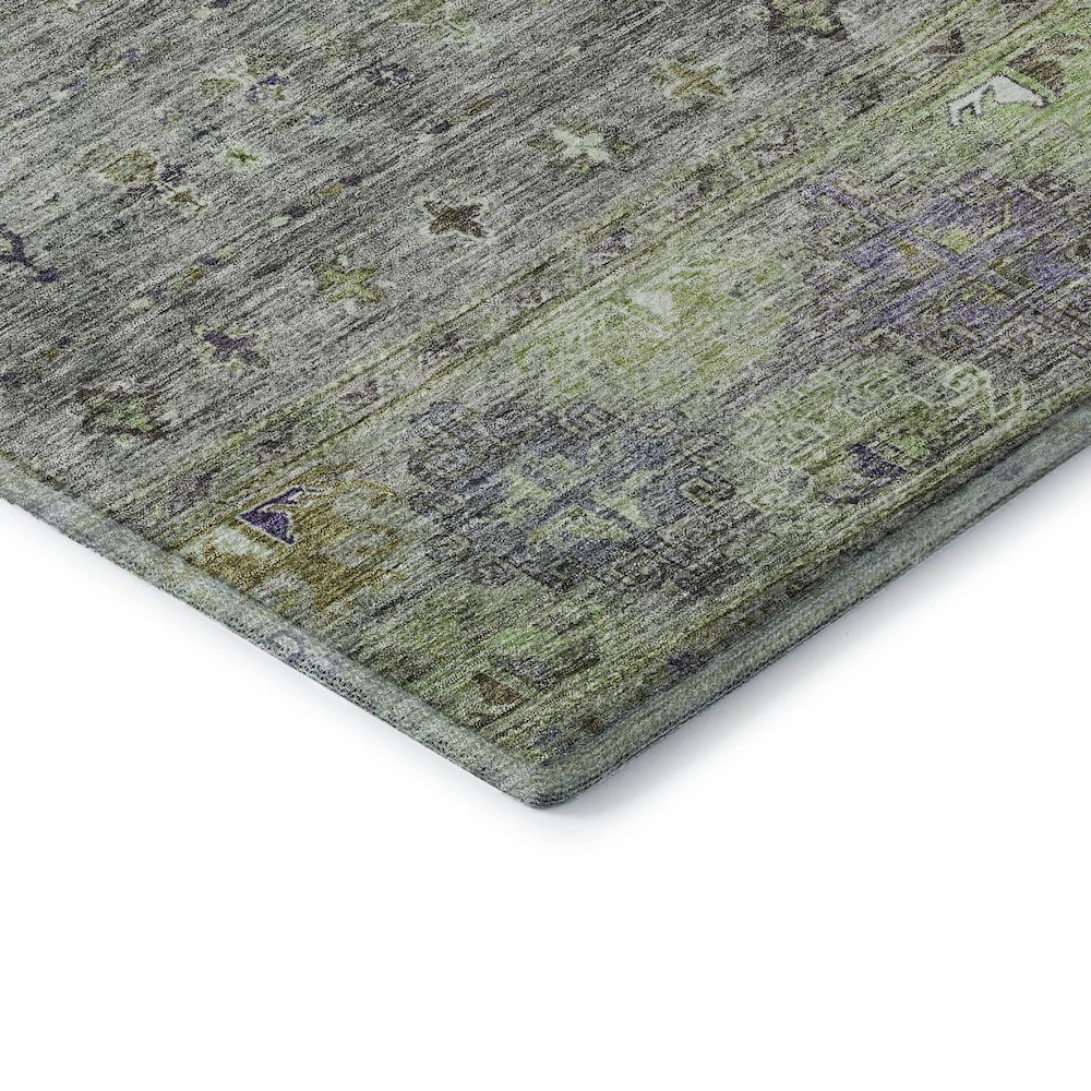 Premium Machine Washable Mayfield AMF1220 Sage 2'6" x 3'10" Rug. Picture 3