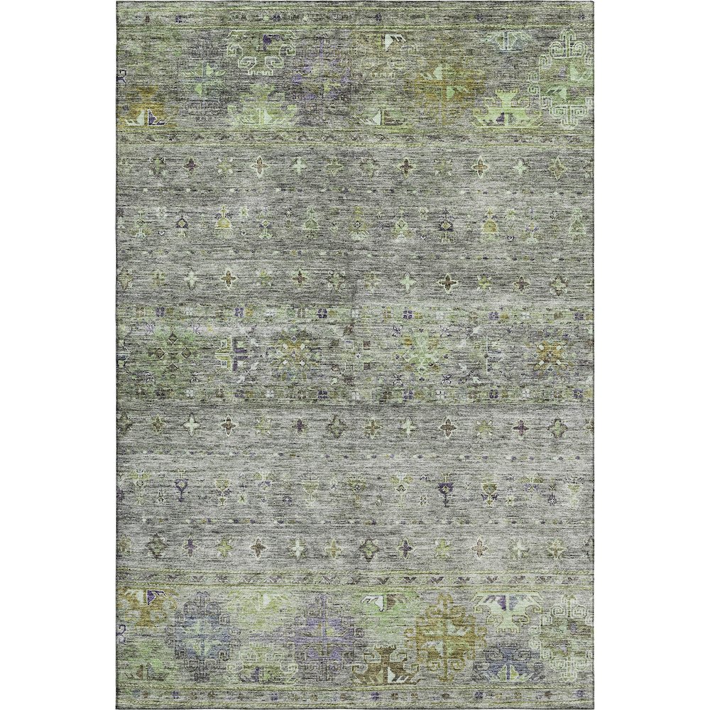 Premium Machine Washable Mayfield AMF1220 Sage 5' x 7'6" Rug. Picture 1