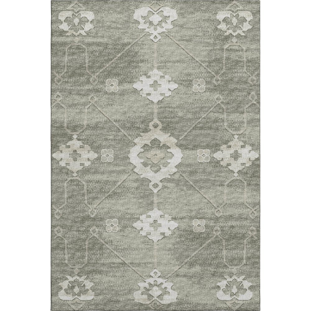 Premium Machine Washable Mayfield  Olive 5' x 7'6" Rug. Picture 1