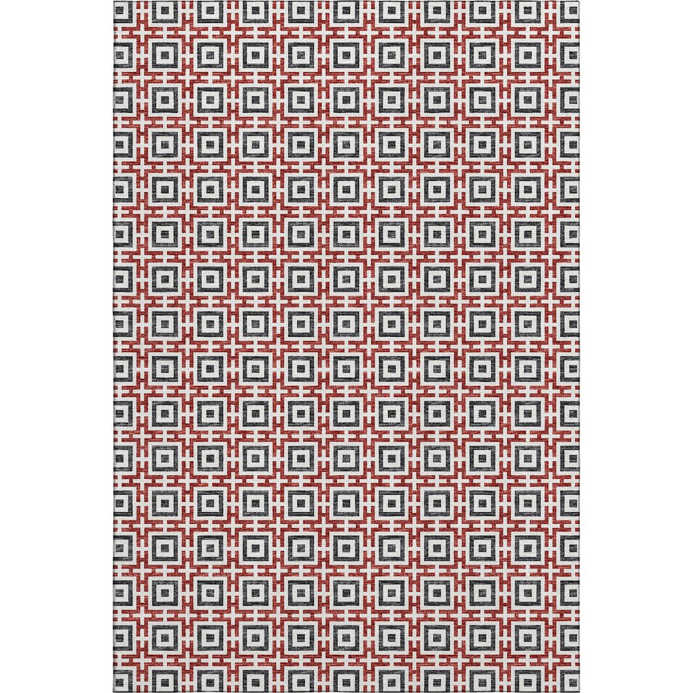 Premium Machine Washable Mayfield  Red 5' x 7'6" Rug. Picture 1