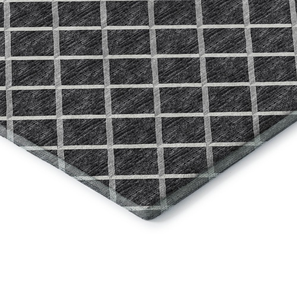 Premium Machine Washable Mayfield  Black 2'6" x 3'10" Rug. Picture 3