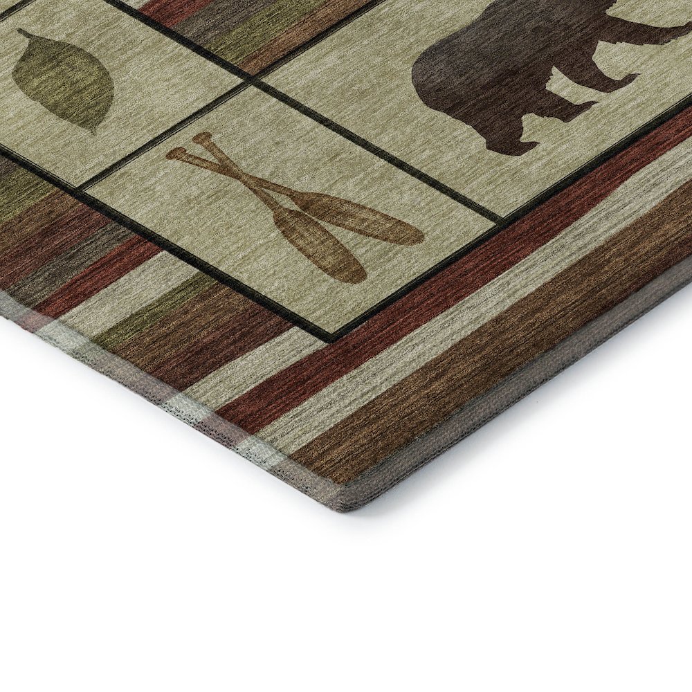 Premium Machine Washable Mayfield  Multi 2'6" x 3'10" Rug. Picture 3