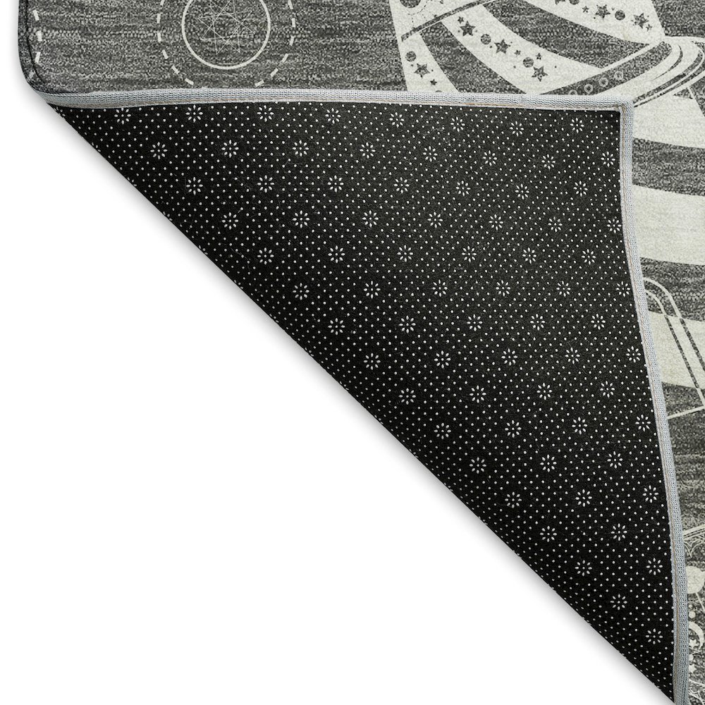 Premium Machine Washable Mayfield  Gray 2'6" x 3'10" Rug. Picture 2