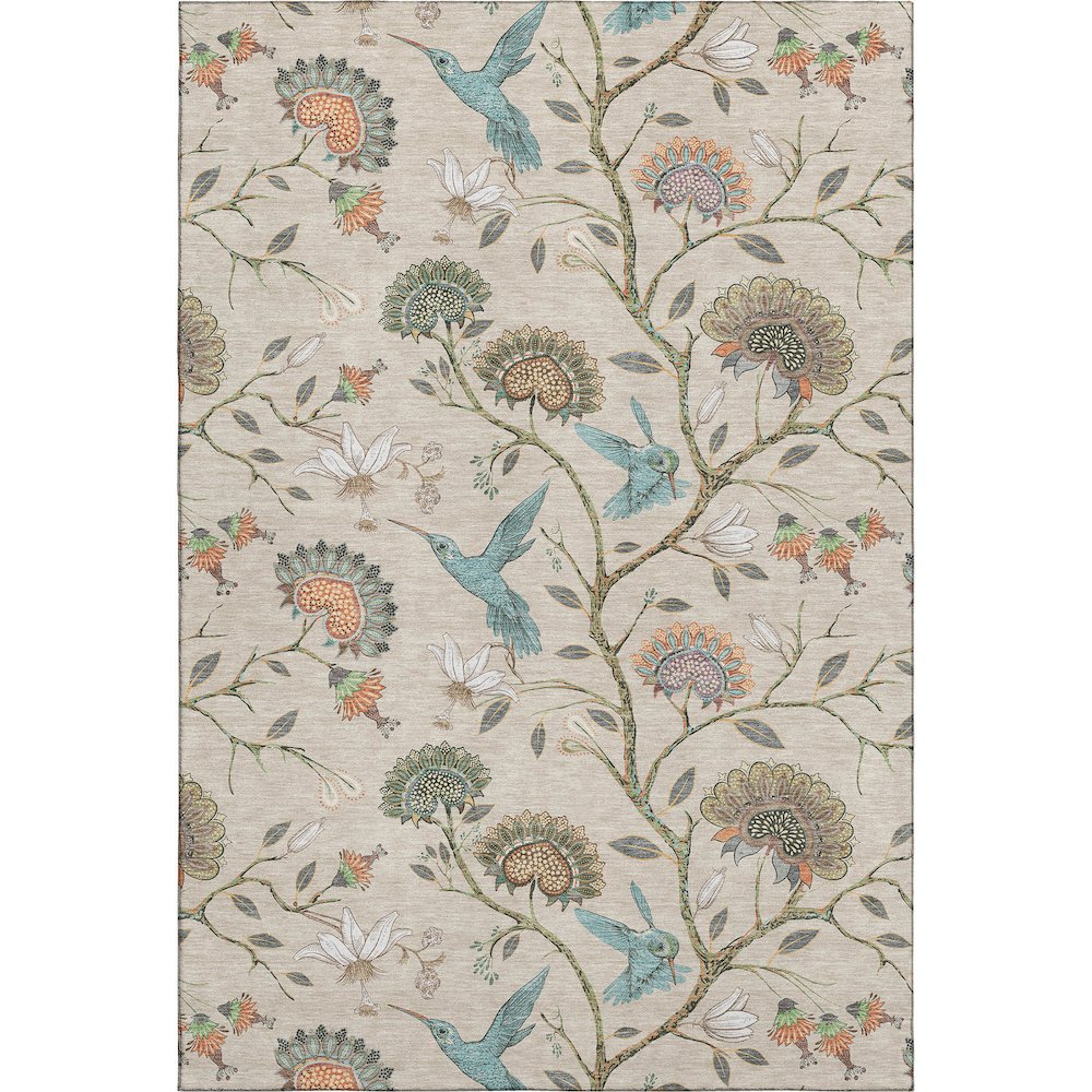 Premium Machine Washable Mayfield  Beige 5' x 7'6" Rug. Picture 1