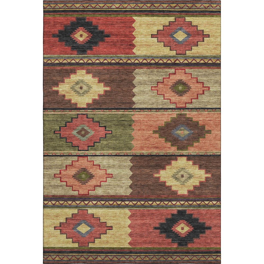 Premium Machine Washable Mayfield  Paprika 5' x 7'6" Rug. Picture 1