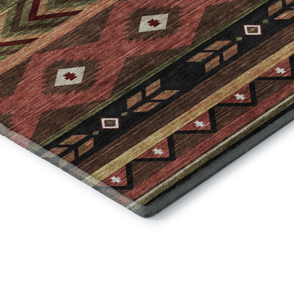 Premium Machine Washable Mayfield  Brown 2'6" x 3'10" Rug. Picture 3