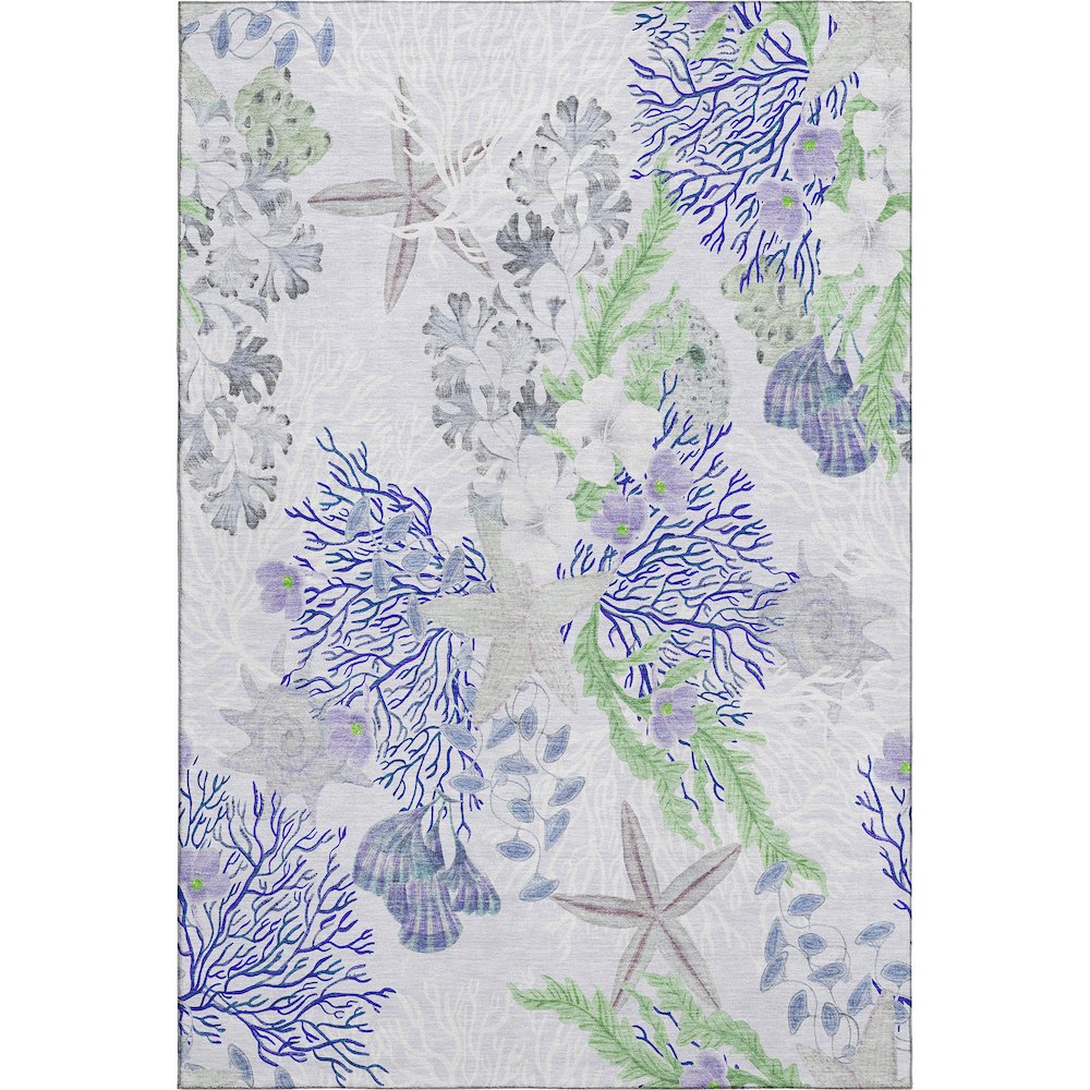 Premium Machine Washable Mayfield  Blue 5' x 7'6" Rug. Picture 1