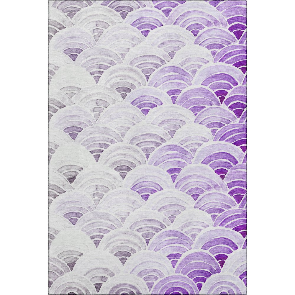 Premium Machine Washable Mayfield  Purple 5' x 7'6" Rug. Picture 1