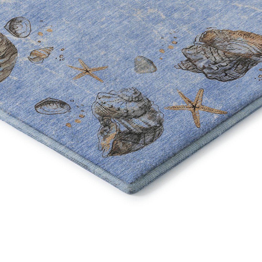 Premium Machine Washable Mayfield  Blue 2'6" x 3'10" Rug. Picture 3