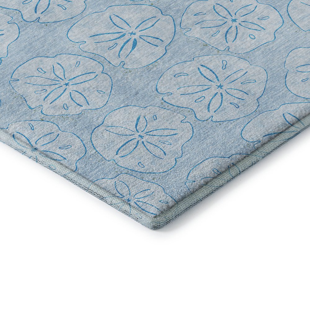 Premium Machine Washable Mayfield  Blue 2'6" x 3'10" Rug. Picture 3