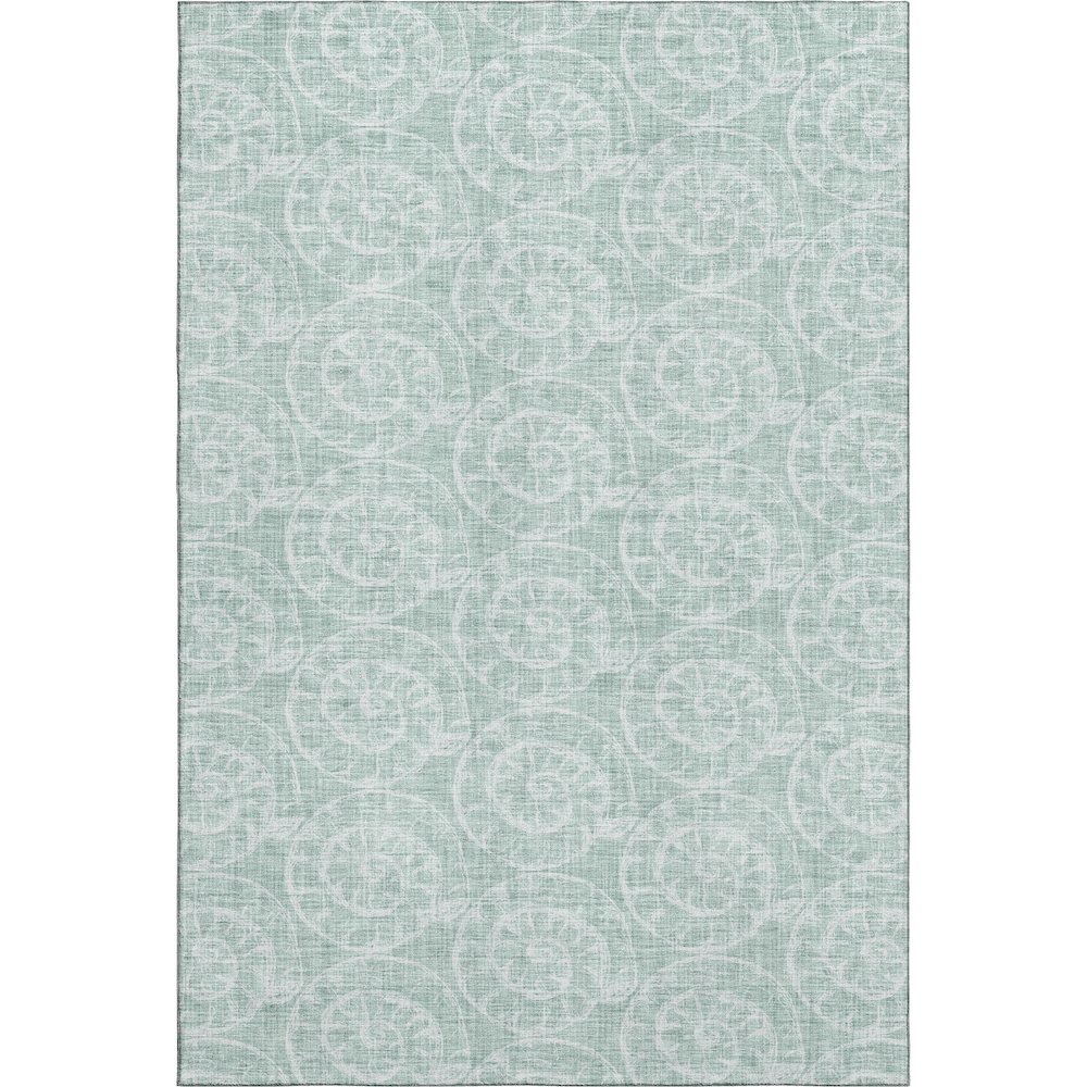 Premium Machine Washable Mayfield  Green 5' x 7'6" Rug. Picture 1