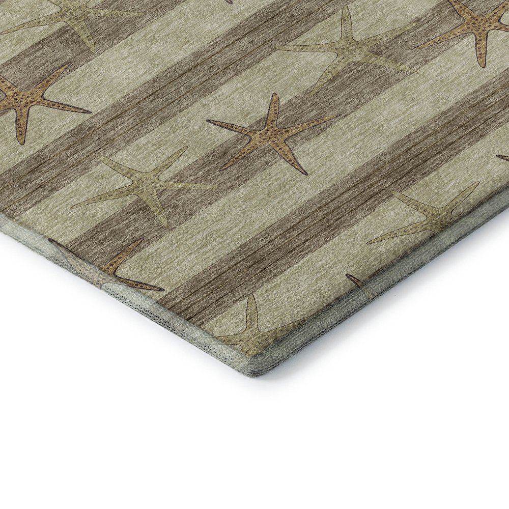 Premium Machine Washable Mayfield  Tan 2'6" x 3'10" Rug. Picture 3