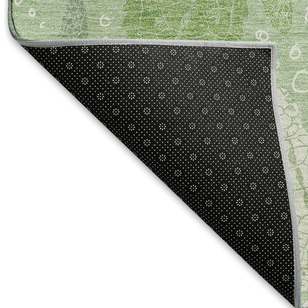 Premium Machine Washable Mayfield  Green 2'6" x 3'10" Rug. Picture 2