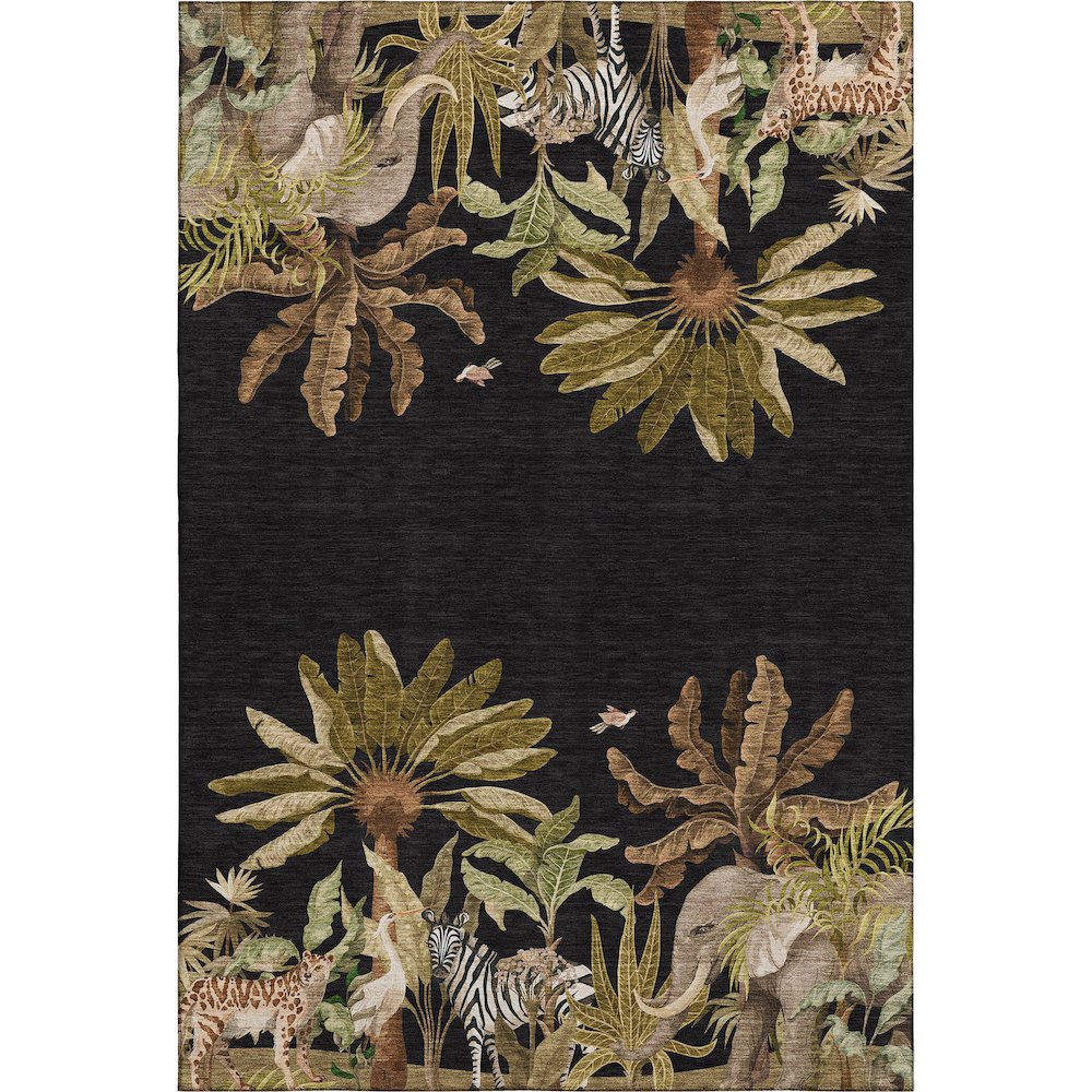 Premium Machine Washable Mayfield  Midnight 5' x 7'6" Rug. Picture 1