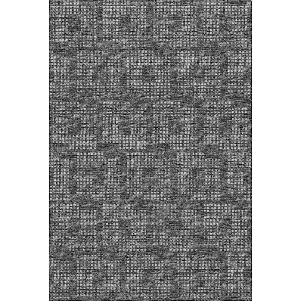 Premium Machine Washable Mayfield  Black 5' x 7'6" Rug. Picture 1