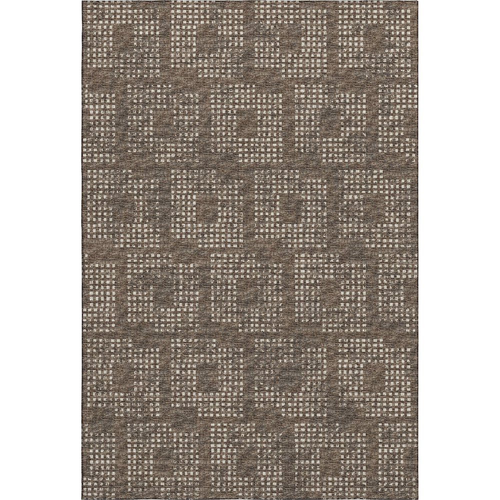 Premium Machine Washable Mayfield  Brown 5' x 7'6" Rug. Picture 1