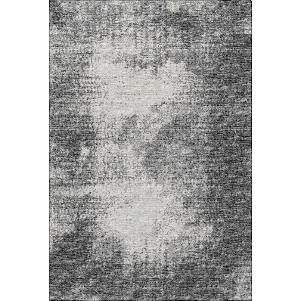 Premium Machine Washable Mayfield  Black 5' x 7'6" Rug. Picture 1