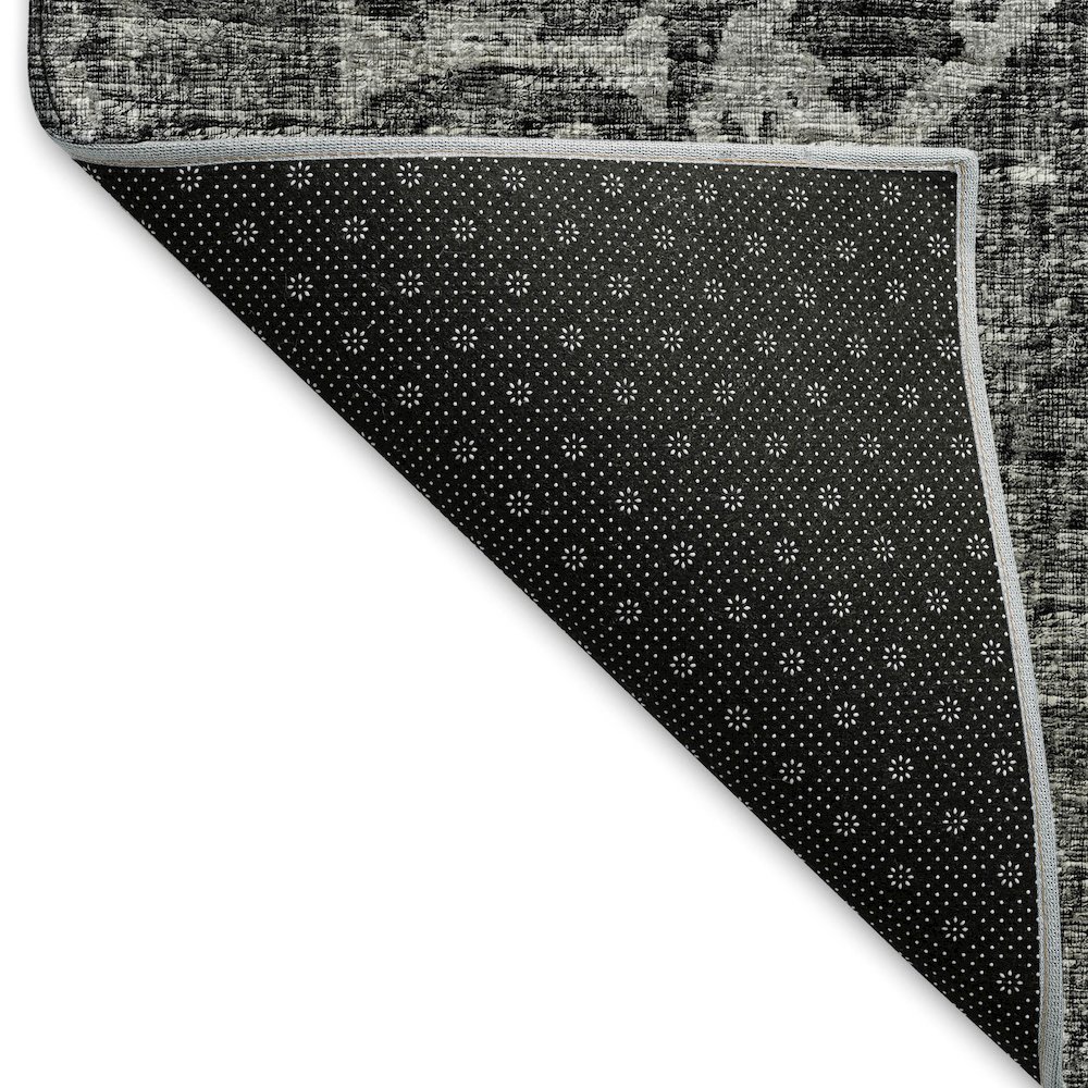 Premium Machine Washable Mayfield  Black 2'6" x 3'10" Rug. Picture 2
