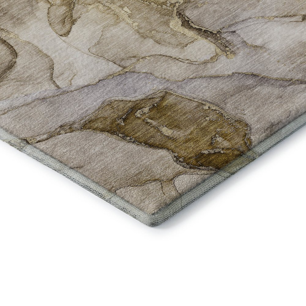 Premium Machine Washable Mayfield  Taupe 2'6" x 3'10" Rug. Picture 3