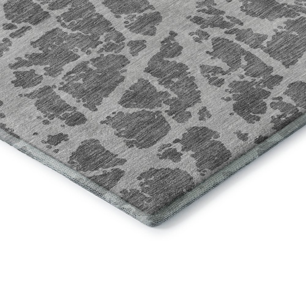 Premium Machine Washable Mayfield  Charcoal 2'6" x 3'10" Rug. Picture 3